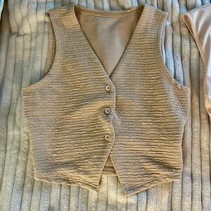 SHEIN Textured Beige Vest